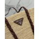 Straw Bag Cowhide Trim Cornstalk Weave Shoulder Strap, Style Number: 1BG312