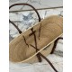 Straw Bag Cowhide Trim Cornstalk Weave Shoulder Strap, Style Number: 1BG312