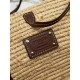 Straw Bag Cowhide Trim Cornstalk Weave Shoulder Strap, Style Number: 1BG312