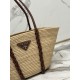 Straw Bag Cowhide Trim Cornstalk Weave Shoulder Strap, Style Number: 1BG312