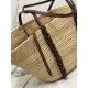 Straw Bag Cowhide Trim Cornstalk Weave Shoulder Strap, Style Number: 1BG312