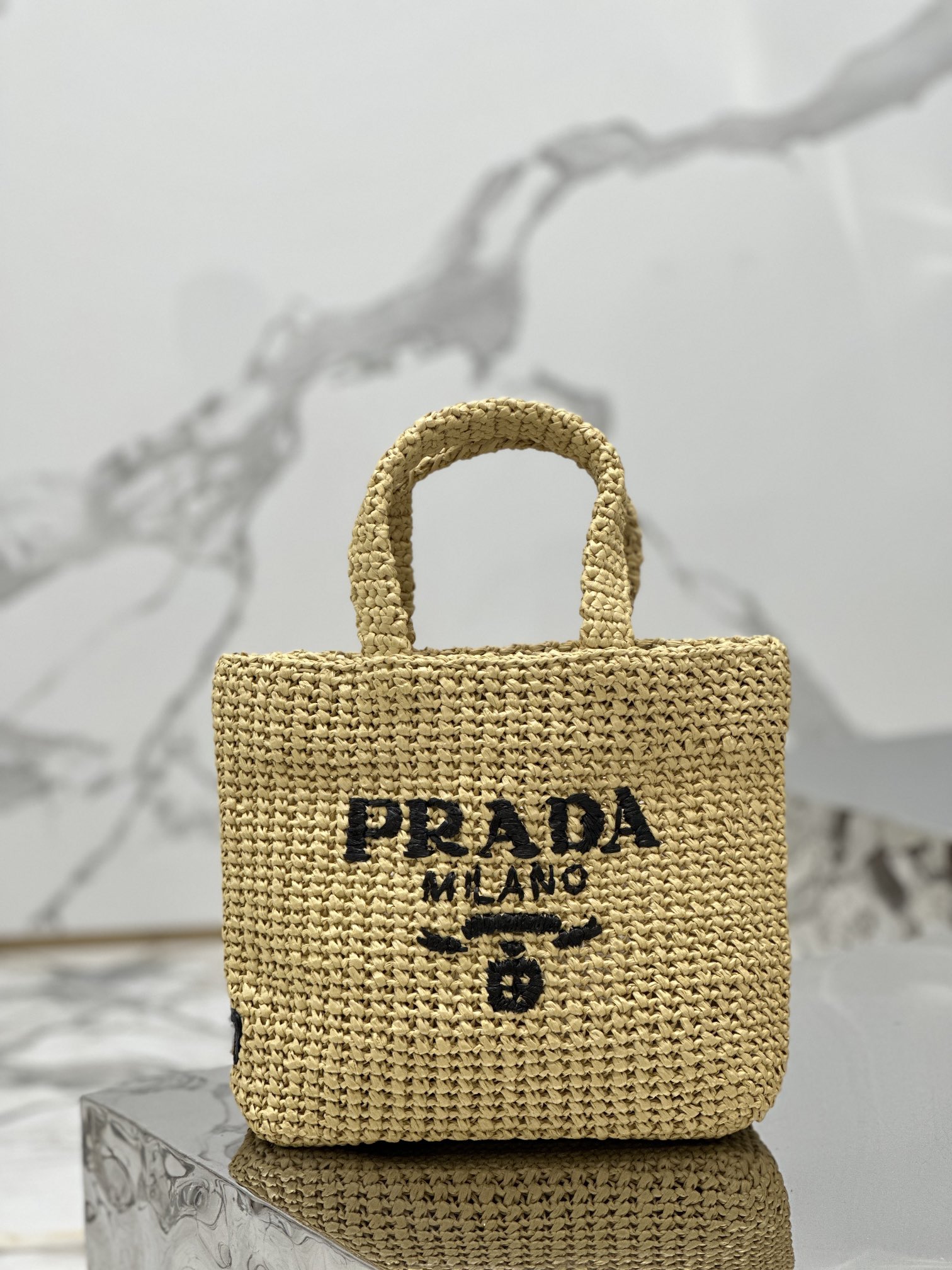 Woven Tote Bag (Small) Imported Raffia Design, Style Number: 1BG422