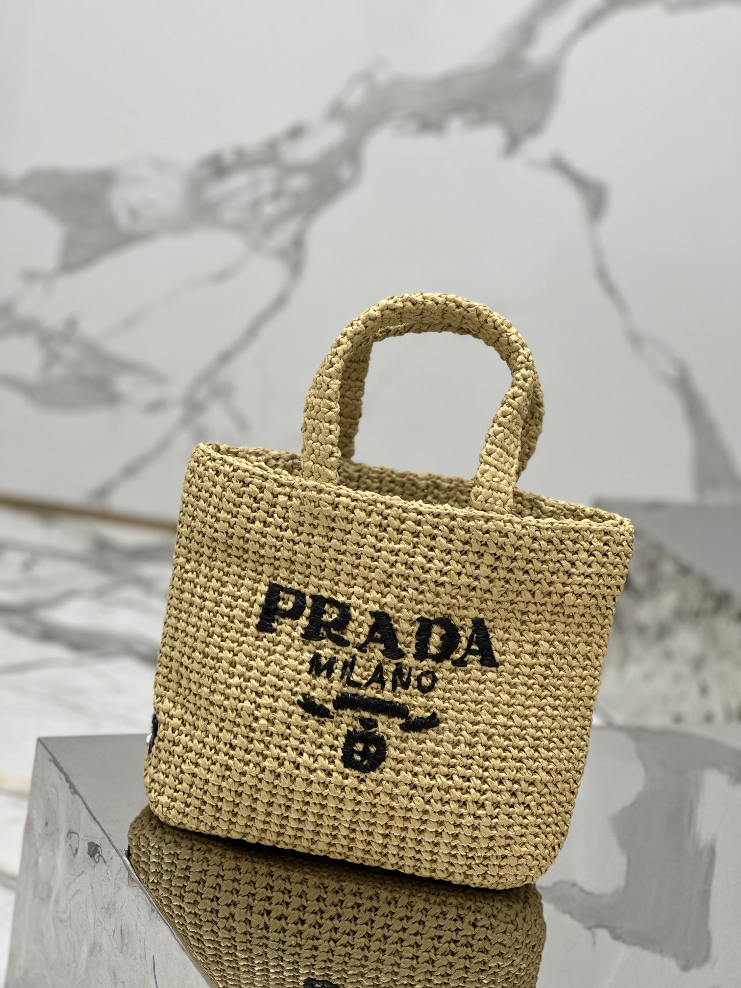 Woven Tote Bag (Small) Imported Raffia Design, Style Number: 1BG422