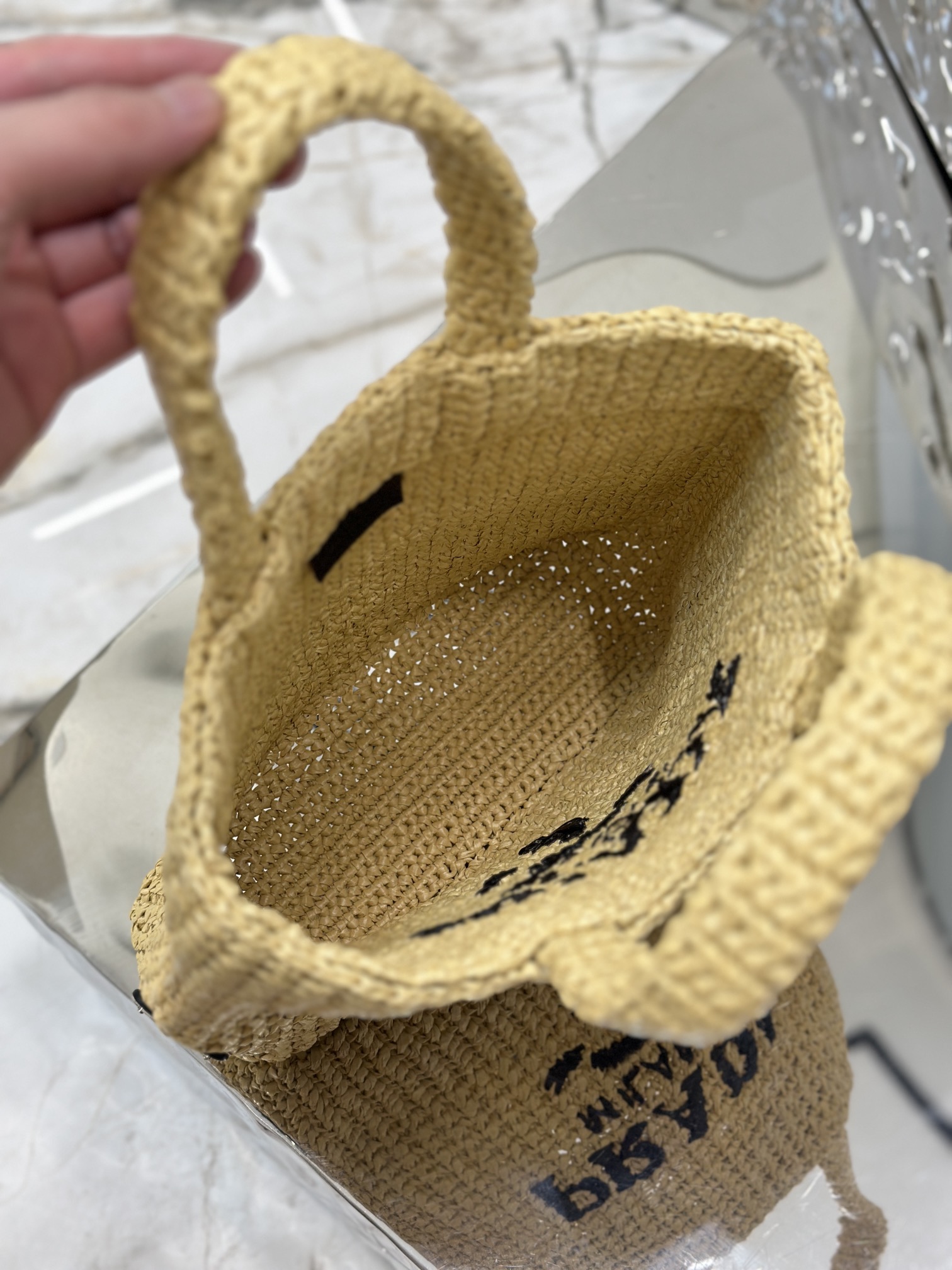 Woven Tote Bag (Small) Imported Raffia Design, Style Number: 1BG422