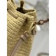 Woven Drawstring Bucket Bag Raffia Weave, Style Number: 1BE068