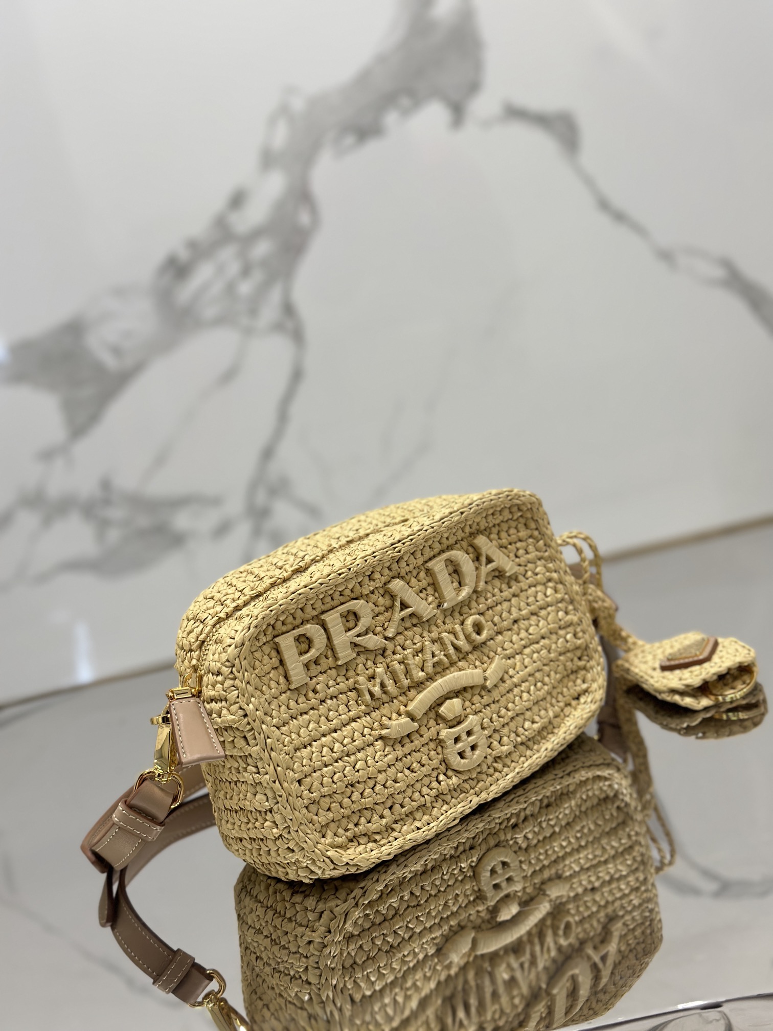 Straw Camera Bag Imported Raffia Design, Handcrafted, Style Number: 1BH196