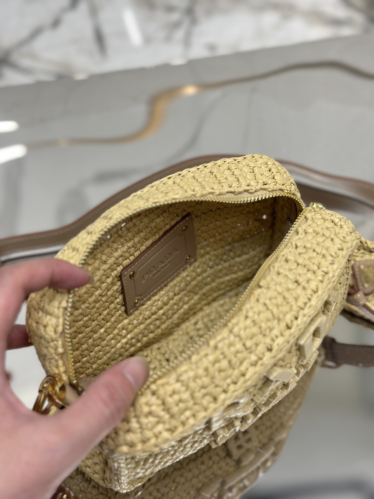 Straw Camera Bag Imported Raffia Design, Handcrafted, Style Number: 1BH196