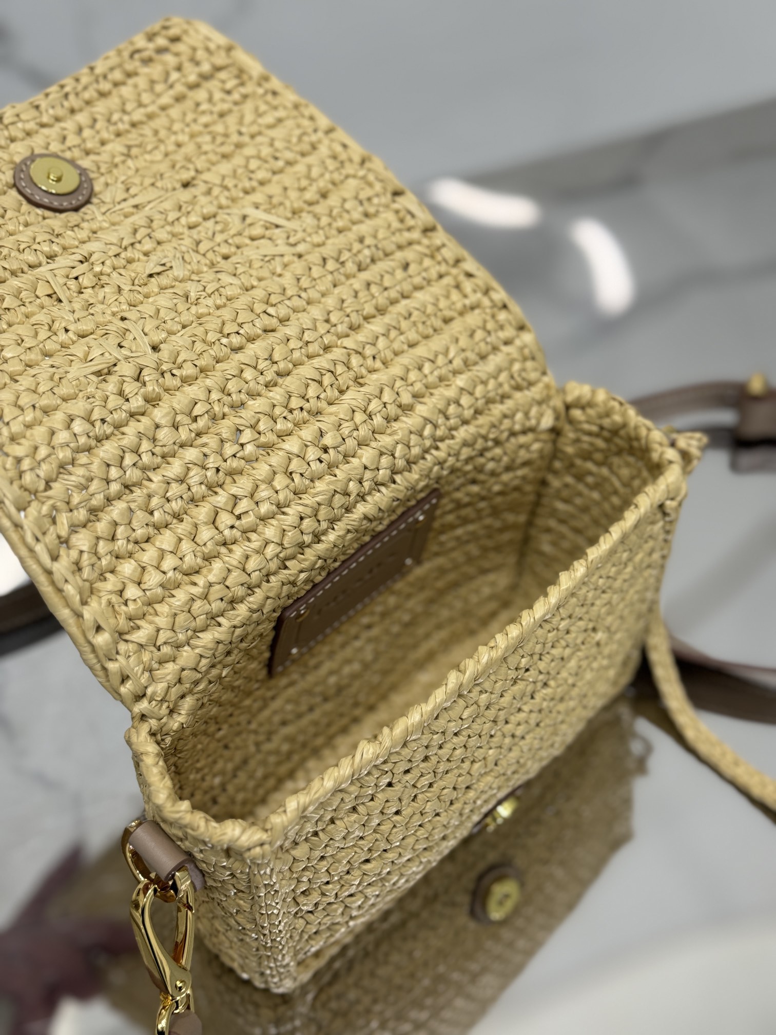 Woven Flap Bucket Bag, Style Number: 1BD335