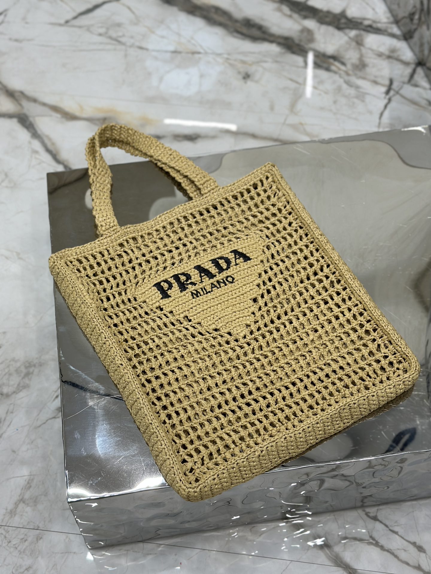 Coconut Fiber Woven Tote Bag Coconut Fiber Material, Style Number: 1BG393