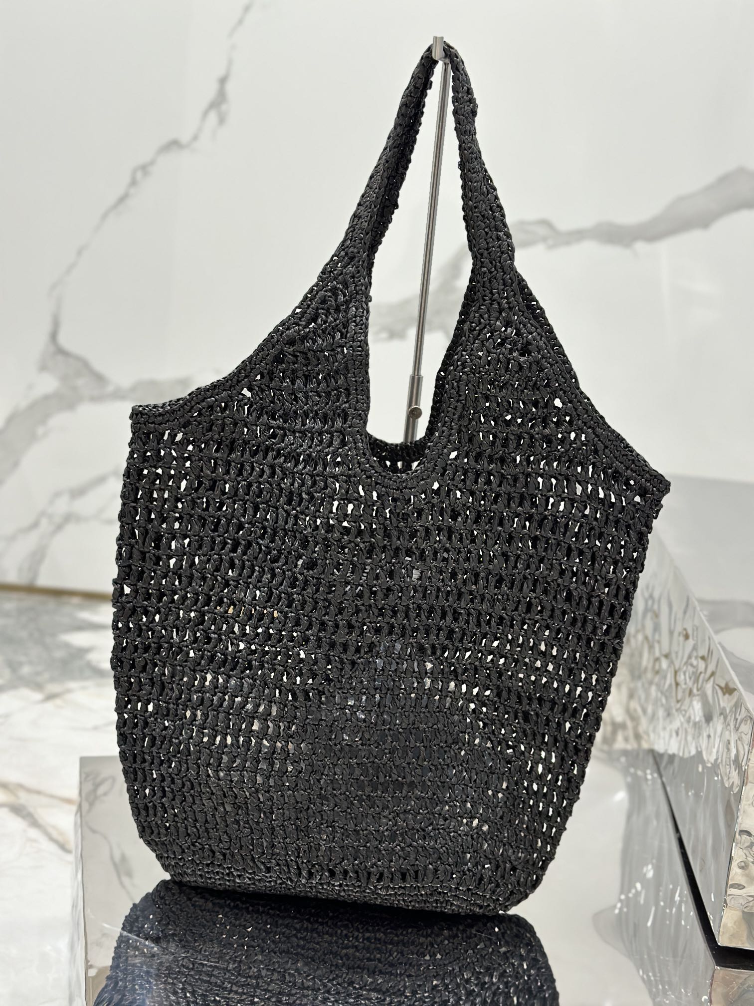 Wine coconut weave tote bag, wine coconut fiber material, Model No: 1BG424  