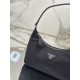 Hobo leather wristlet - underarm bag, nylon shoulder bag with imported parachute fabric. Model No: 1NE204  