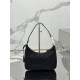 Hobo leather wristlet - underarm bag, nylon shoulder bag with imported parachute fabric. Model No: 1NE204  