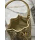 Crystal bucket bag, made of imported imitation crystal and satin material. Model No: 1BE067  