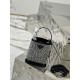 Starry sky bucket bag, Panier handbag fully covered with imitation crystal. Model No: 1BA373  