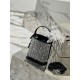 Starry sky bucket bag, Panier handbag fully covered with imitation crystal. Model No: 1BA373  