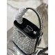 Starry sky bucket bag, Panier handbag fully covered with imitation crystal. Model No: 1BA373  