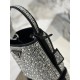 Starry sky bucket bag, Panier handbag fully covered with imitation crystal. Model No: 1BA373  