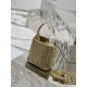 Starry sky bucket bag, Panier handbag fully covered with imitation crystal. Model No: 1BA373  