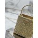 Starry sky bucket bag, Panier handbag fully covered with imitation crystal. Model No: 1BA373  