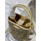 Starry sky bucket bag, Panier handbag fully covered with imitation crystal. Model No: 1BA373  