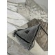 Triangle diamond bag, adorned with imitation crystal decoration. Model No: 1BC190