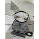 Starry sky underarm bag Cleo, satin handbag covered with various sizes of sparkling imported crystals. Model No: 1BC169  