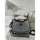 Starry sky underarm bag Cleo, satin handbag covered with various sizes of sparkling imported crystals. Model No: 1BC169  