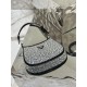 Starry sky underarm bag Cleo, satin handbag covered with various sizes of sparkling imported crystals. Model No: 1BC169  