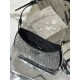 Starry sky underarm bag Cleo, satin handbag covered with various sizes of sparkling imported crystals. Model No: 1BC169  