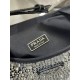 Starry sky underarm bag Cleo, satin handbag covered with various sizes of sparkling imported crystals. Model No: 1BC169  