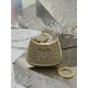 Starry sky underarm bag Cleo, satin handbag covered with various sizes of sparkling imported crystals. Model No: 1BC169  