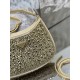 Starry sky underarm bag Cleo, satin handbag covered with various sizes of sparkling imported crystals. Model No: 1BC169  