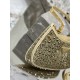 Starry sky underarm bag Cleo, satin handbag covered with various sizes of sparkling imported crystals. Model No: 1BC169  