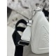 Prada small cowhide triangular bag, made of imported soft and delicate cowhide. Model No: 1BH190  