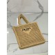 Coconut palm woven tote bag, made with coconut palm fiber material. Model number: 2VG105  