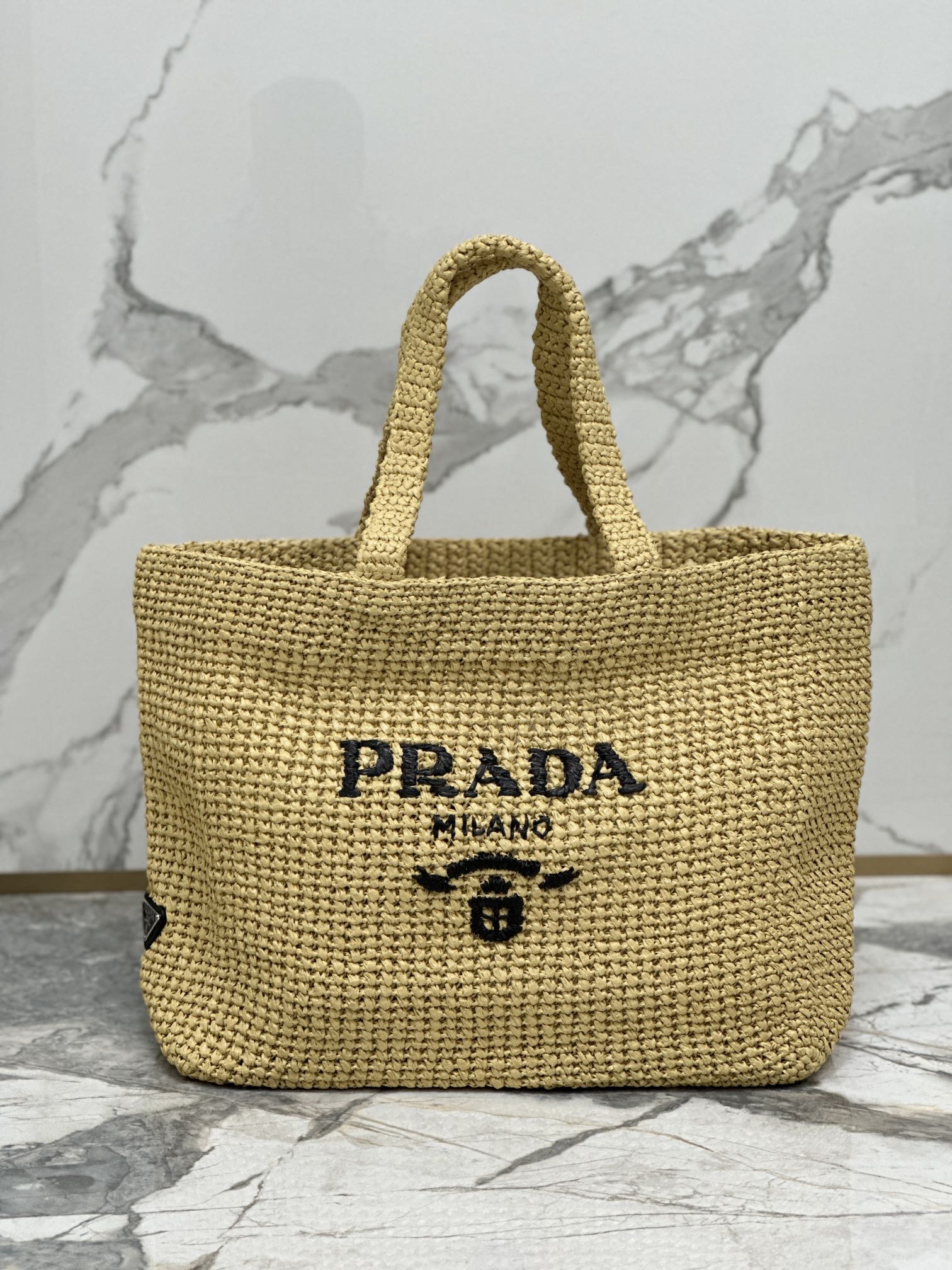 Woven tote bag (large), lightweight natural coconut palm fiber, handmade, model number: 1BG392  