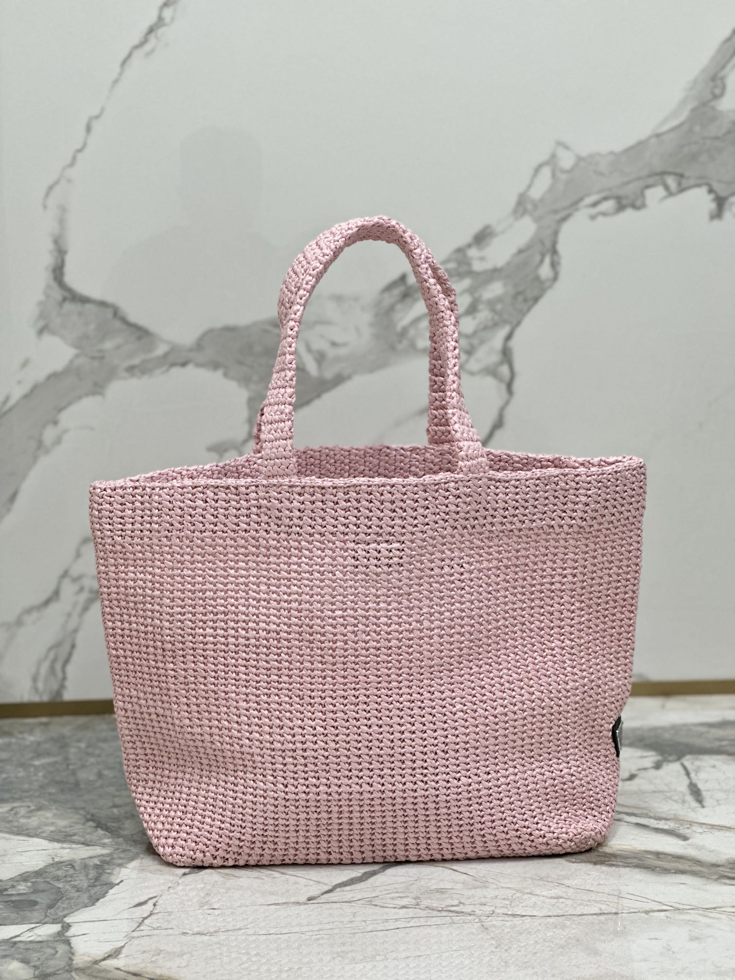 Woven tote bag (large), lightweight natural coconut palm fiber, handmade, model number: 1BG392  