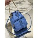 Diamond grid bucket bag Re-Nylon recycled nylon shoulder bag Style No: 1BH038