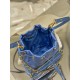 Diamond grid bucket bag Re-Nylon recycled nylon shoulder bag Style No: 1BH038