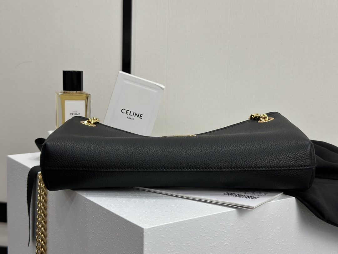 CELINE Newpaper Medium Soft Cowhide Leather Handbag Cowhide Leather Sheepskin Lining