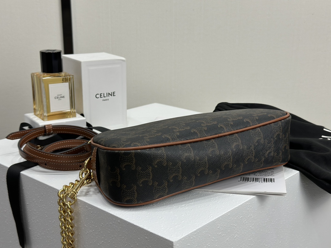 CELINE | Multicolor Logo Printed Cowhide Leather Handbag, Imported Original Leather Material with Excellent Texture