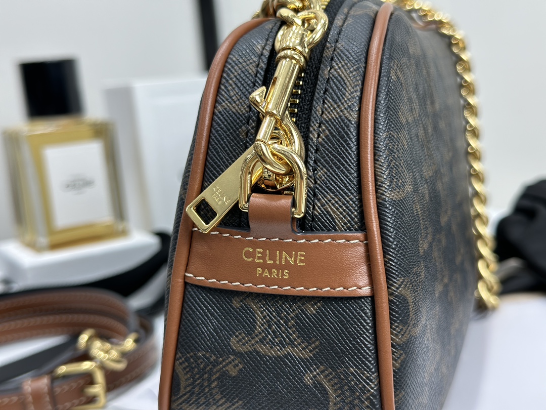 CELINE | Multicolor Logo Printed Cowhide Leather Handbag, Imported Original Leather Material with Excellent Texture