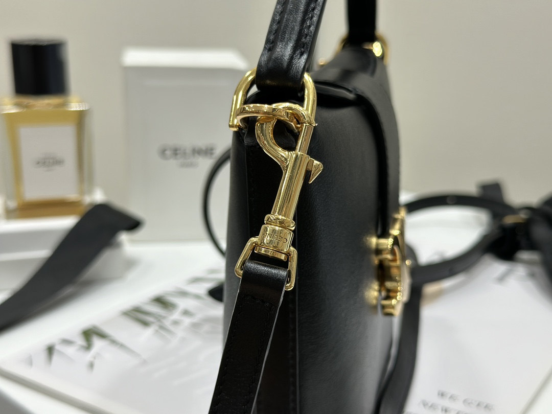 CELINE mini bucket French fries bag, imported original cowhide material