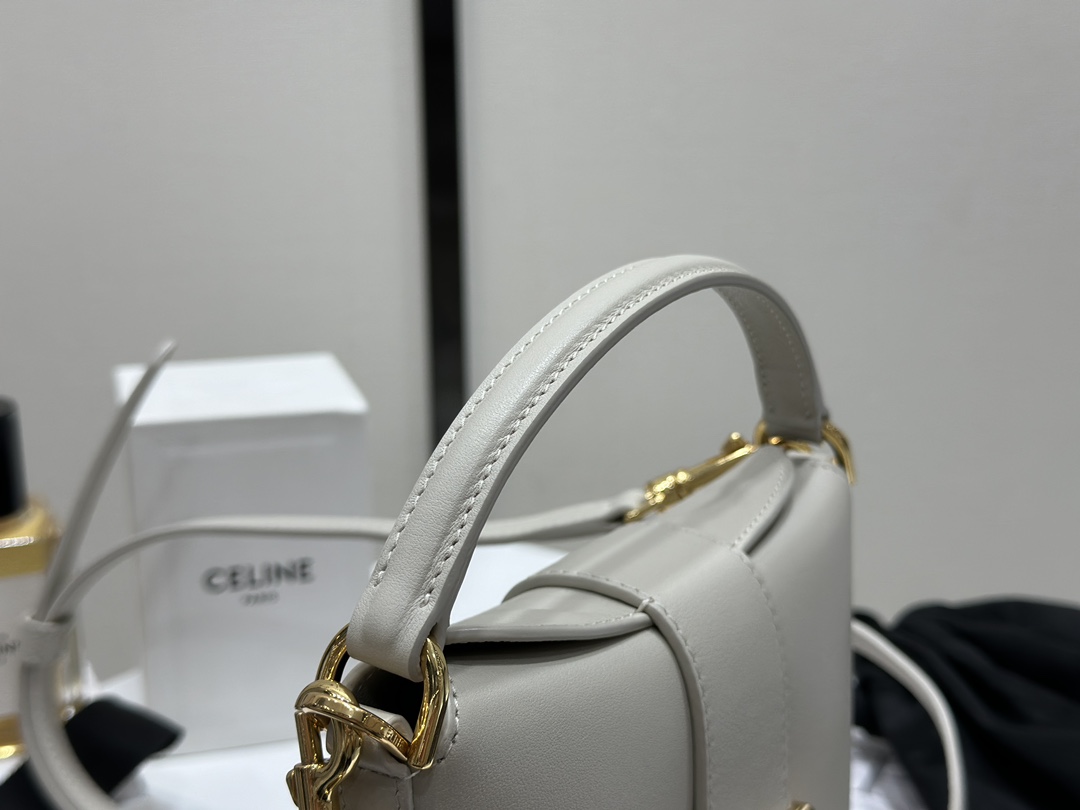 CELINE mini bucket French fries bag, imported original cowhide material