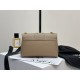 CELINE Teen Victor Small Apricot Soft Cowhide Leather Handbag, Cowhide Leather, Sheepskin Lining