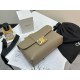 CELINE Teen Victor Small Apricot Soft Cowhide Leather Handbag, Cowhide Leather, Sheepskin Lining