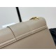 CELINE Teen Victor Small Apricot Soft Cowhide Leather Handbag, Cowhide Leather, Sheepskin Lining