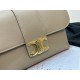 CELINE Teen Victor Small Apricot Soft Cowhide Leather Handbag, Cowhide Leather, Sheepskin Lining