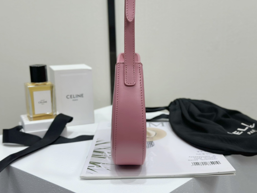 CELINE | TILLY Medium Pink Cowhide Leather Handbag, Cowhide Leather, Sheepskin Lining