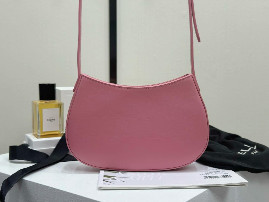 CELINE | TILLY Medium Pink Cowhide Leather Handbag, Cowhide Leather, Sheepskin Lining